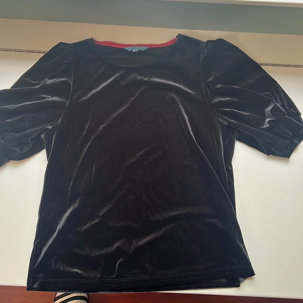 Draper James velvet  blouse size small
